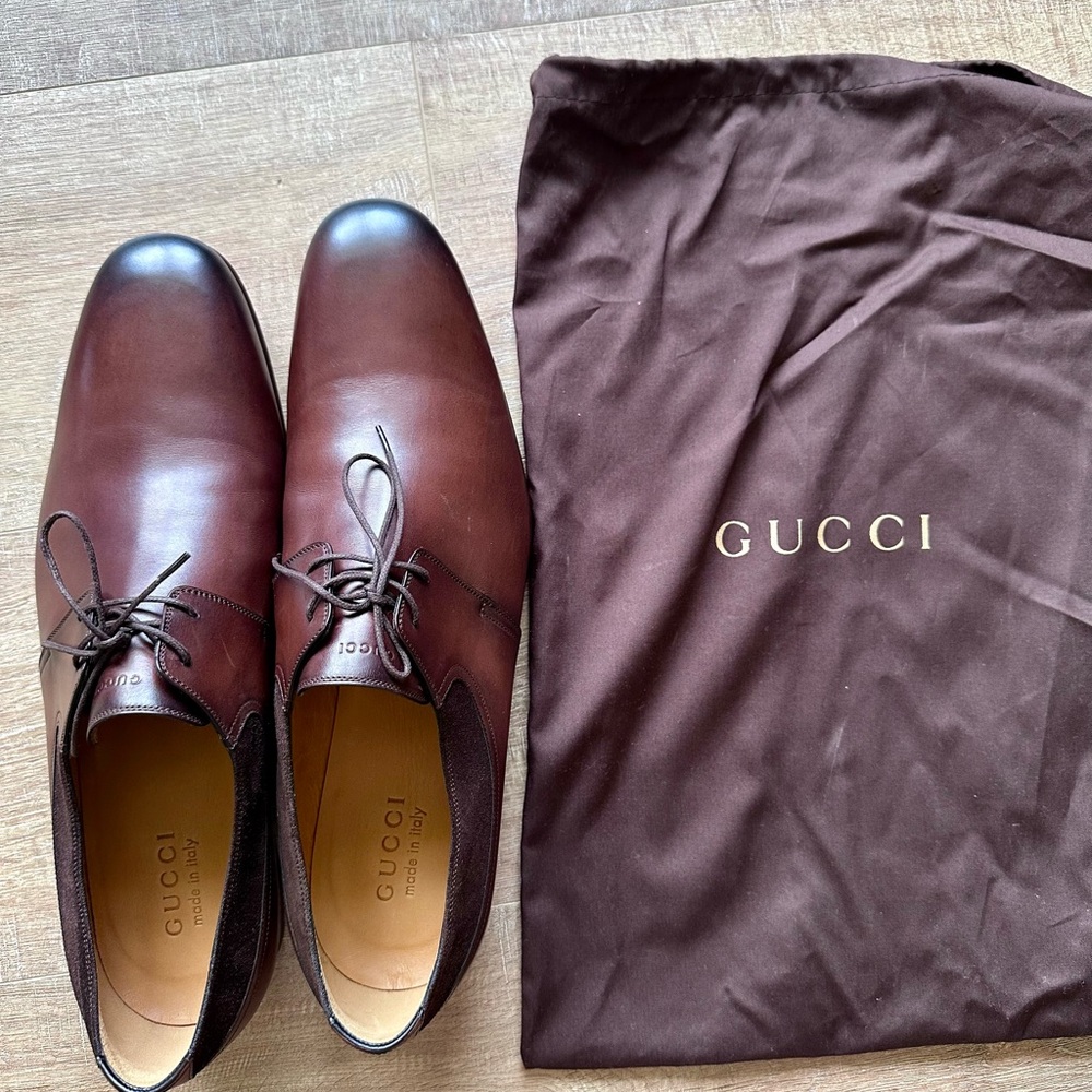 Gucci Men's Brown Leather Shoes